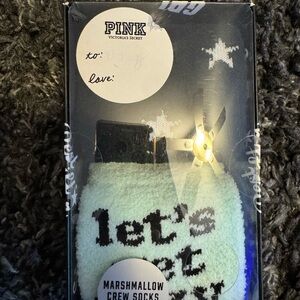 PINK Victoria's Secret Mint/ Black Socks- 2 pack